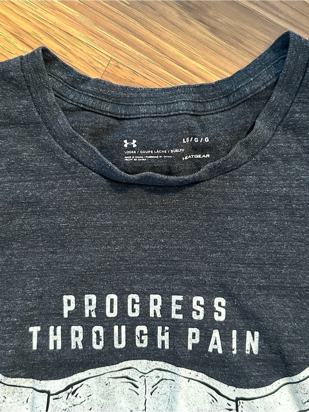 Under Armour Men’s Dark Heather Gray 'Progress Through Pain' Short Sleeve Tee